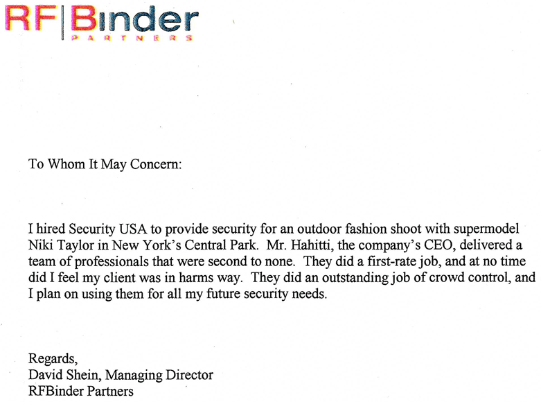 RF Binder