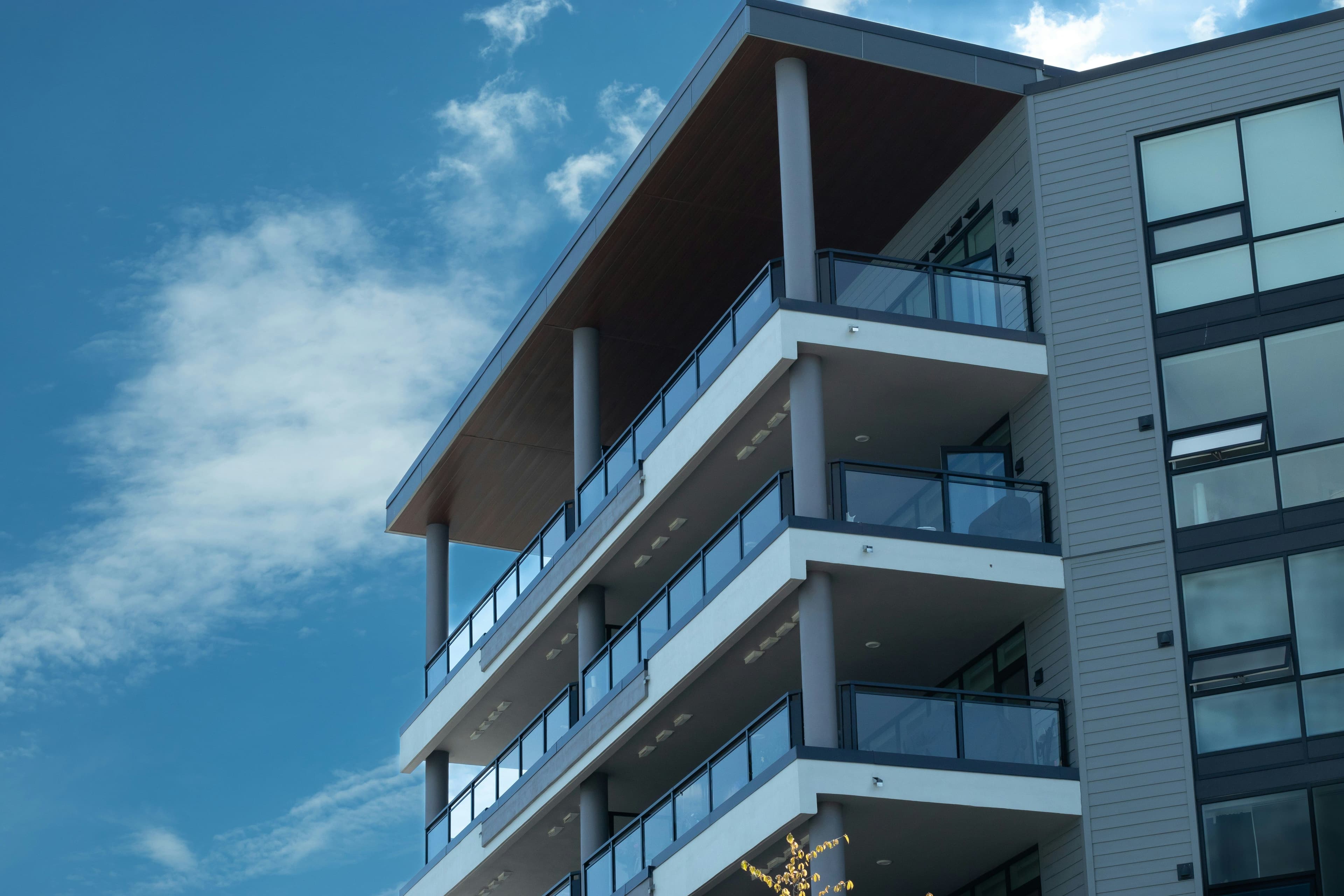 Condominiums from outside view. 