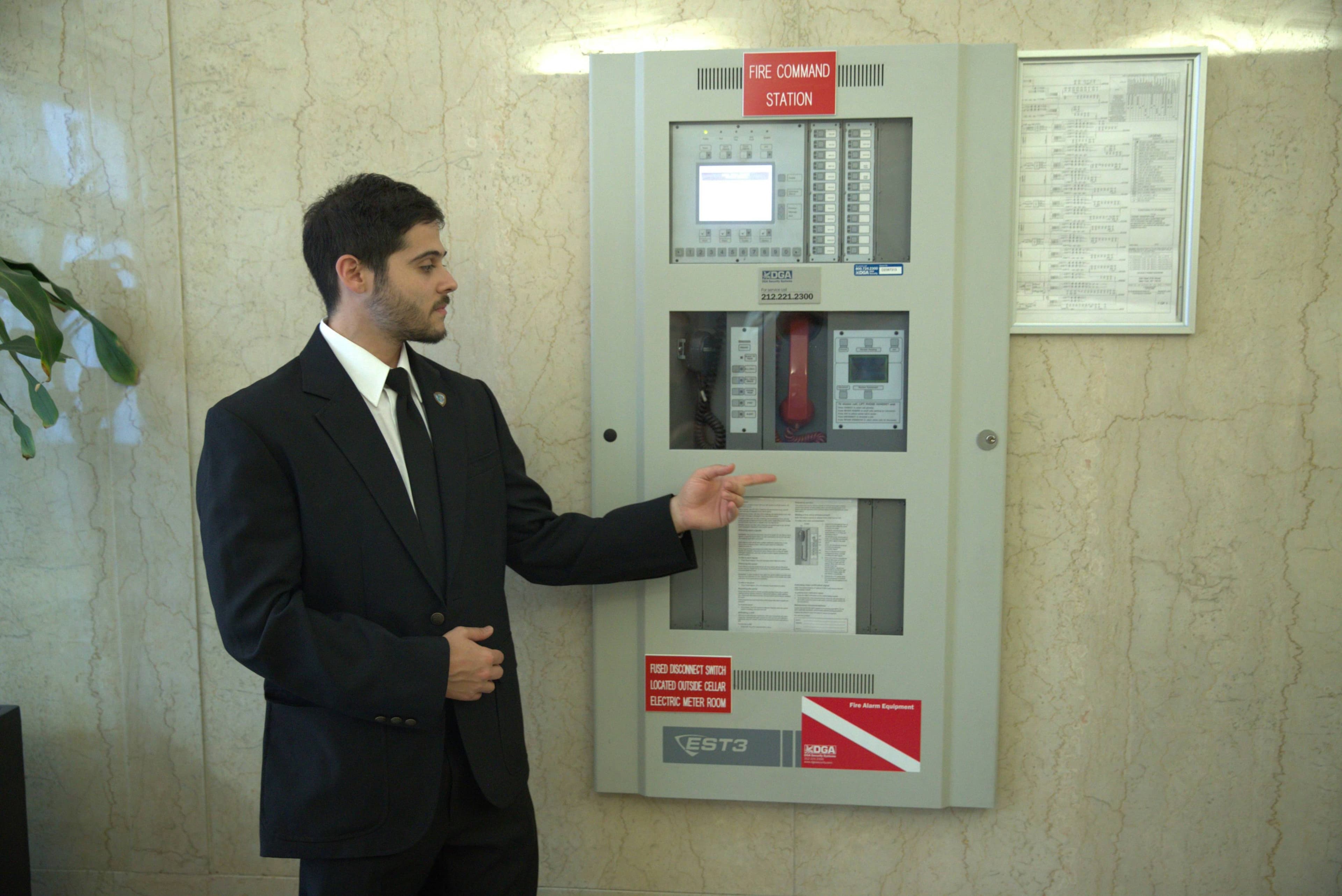 Fire and Life Safety Director monitoring building fire control systems