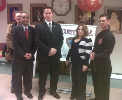 Senator Jose Peralta with COO David Boehm at the Elmurst-Jackson Heights Senior Center