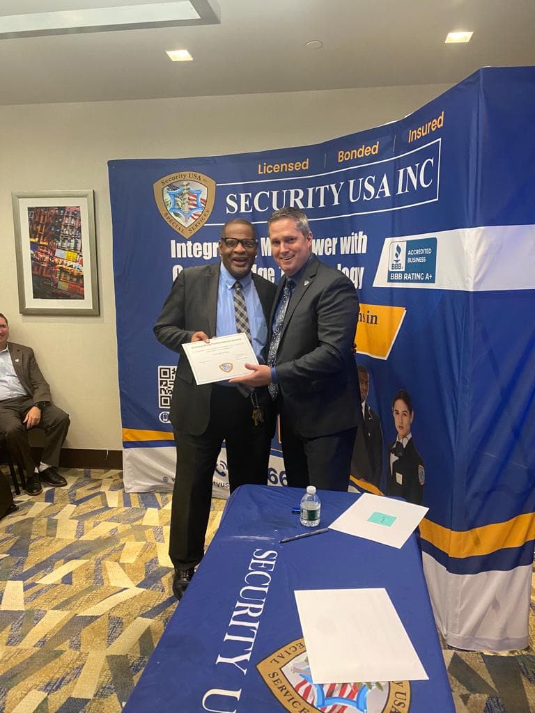 Employee Receiving Certificate
Security USA®, NY