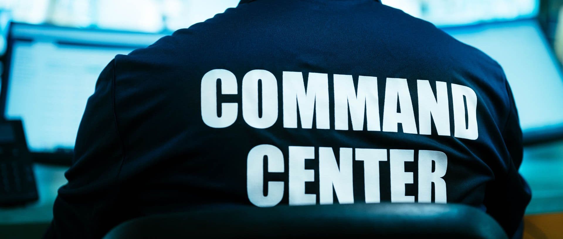 image of command center uniform text.
