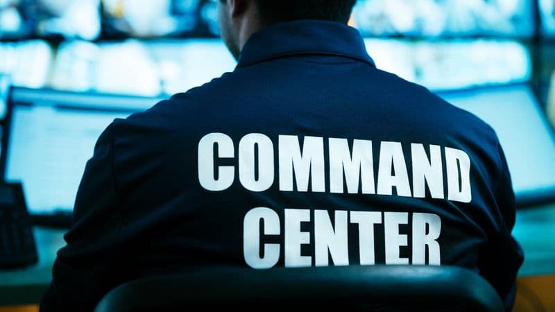 image of command center uniform text.