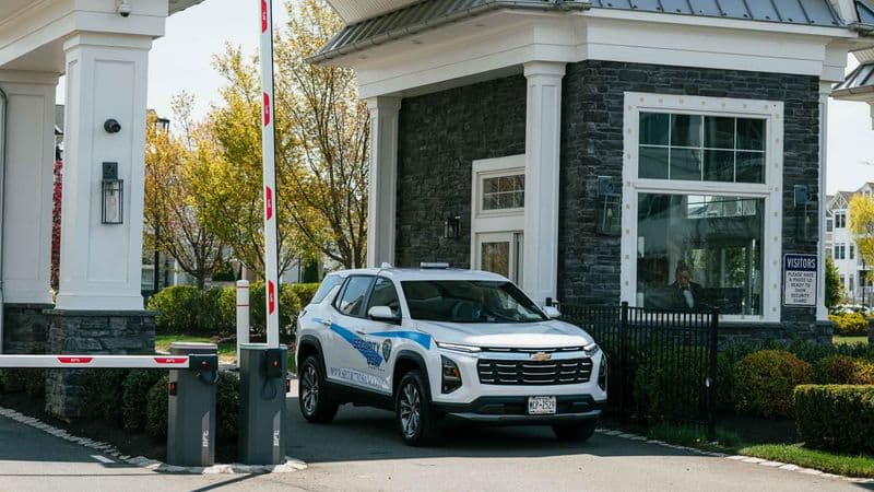 Image of gated community guard house.