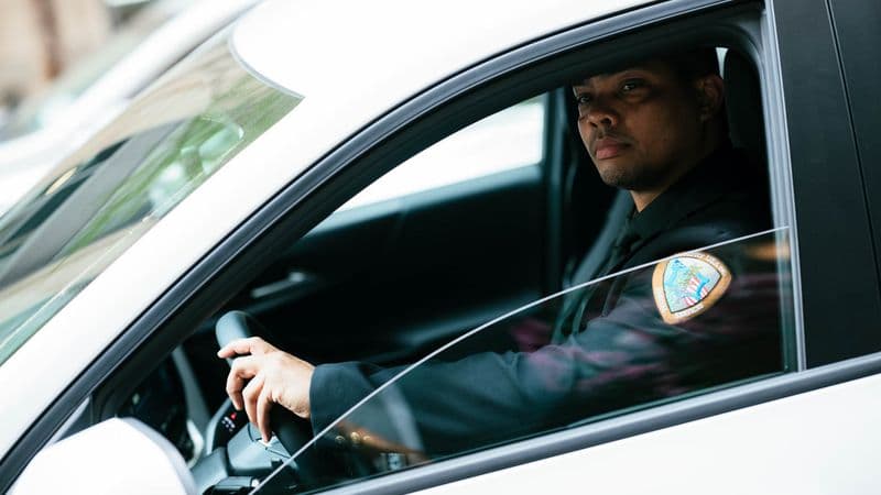 Image of a Security USA® neighborhood watch security officer on patrol.