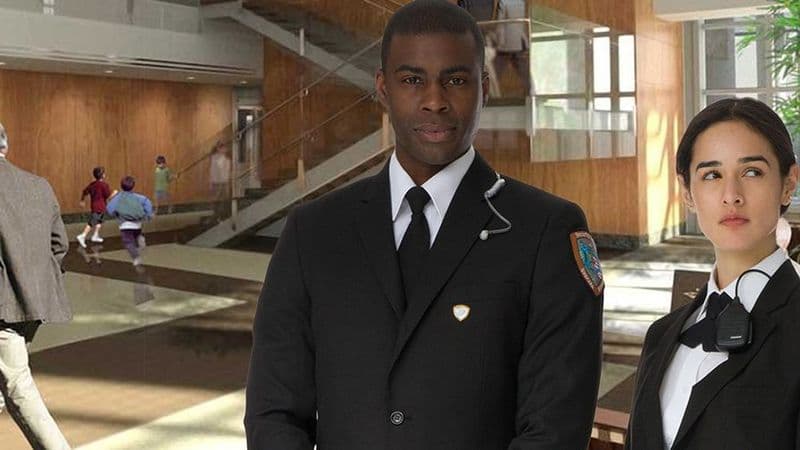 Security USA® guards in a commercial office building.