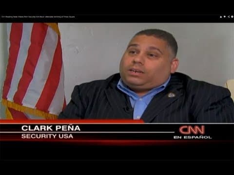 Cnn Breaking News Security USA®, Inc Clark Pena discusses on Video About attempted bombing at Times Square