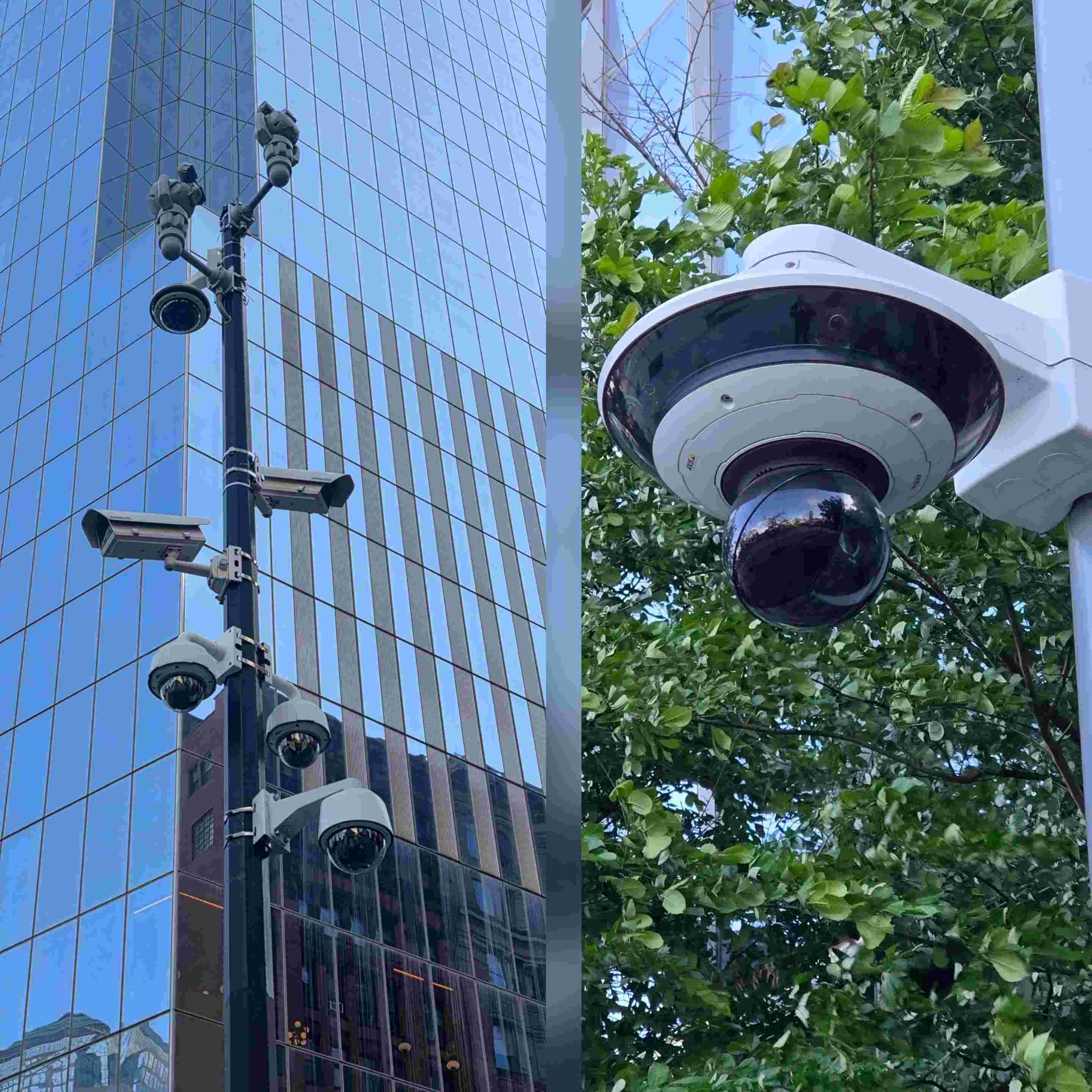 Security camera monitoring display