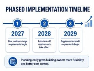 Image of a phased implementation timeline chart.