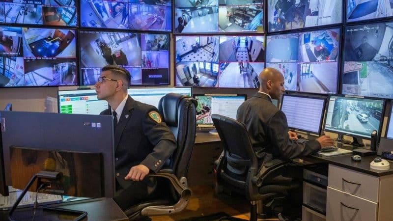 Image of Security USA® specialists monitoring in command center.