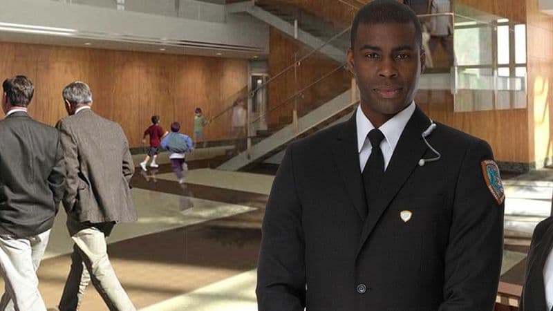 Security USA® guards providing interior security coverage inside a cultural facility