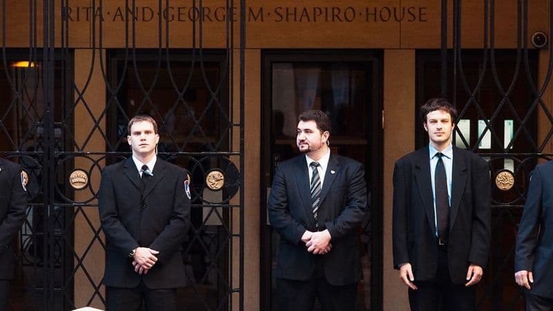 Security USA® officers providing entrance security at a cultural institution